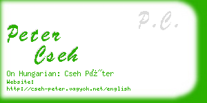 peter cseh business card